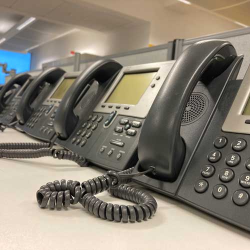 desk phones installed